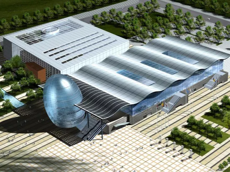 Lang-Span Voorafvervaardigde Staal Uitstallingsaal