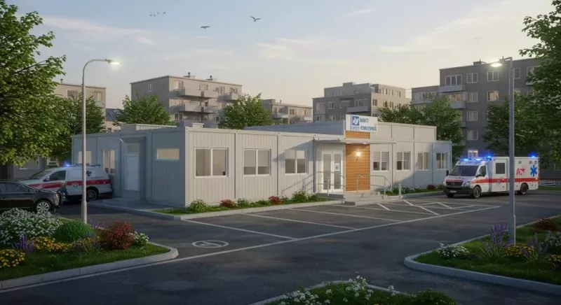 Modulêre voorafvervaardigde staalgesondheidsorgeenhede