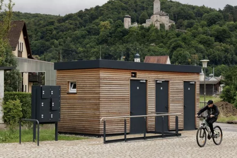 Voorafvervaardigde staal openbare toiletkonstruksie