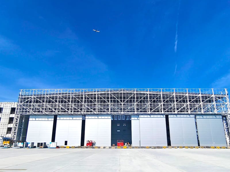 Staal struktuur Burgerlugvaart Hub Hangar