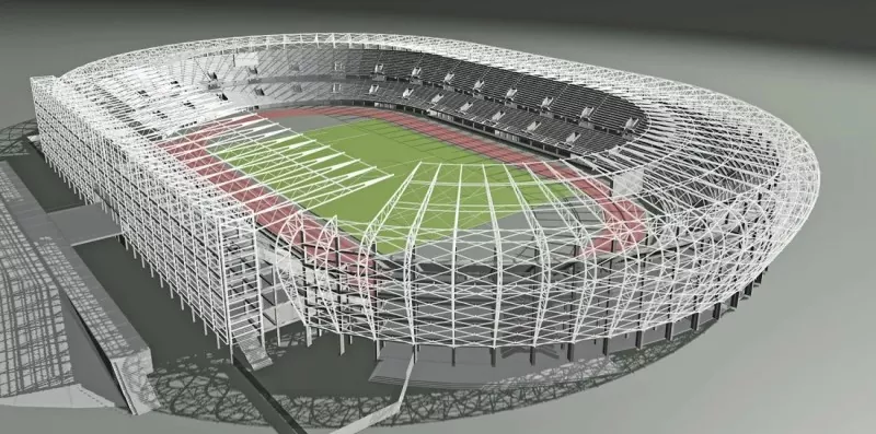 Staalstruktuur-opelugstadion