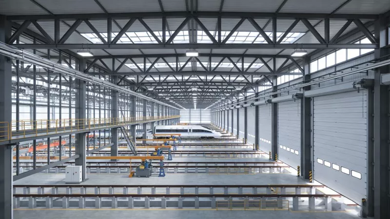 Staalstruktuur Spoorwegstasie Onderhoudsdepot